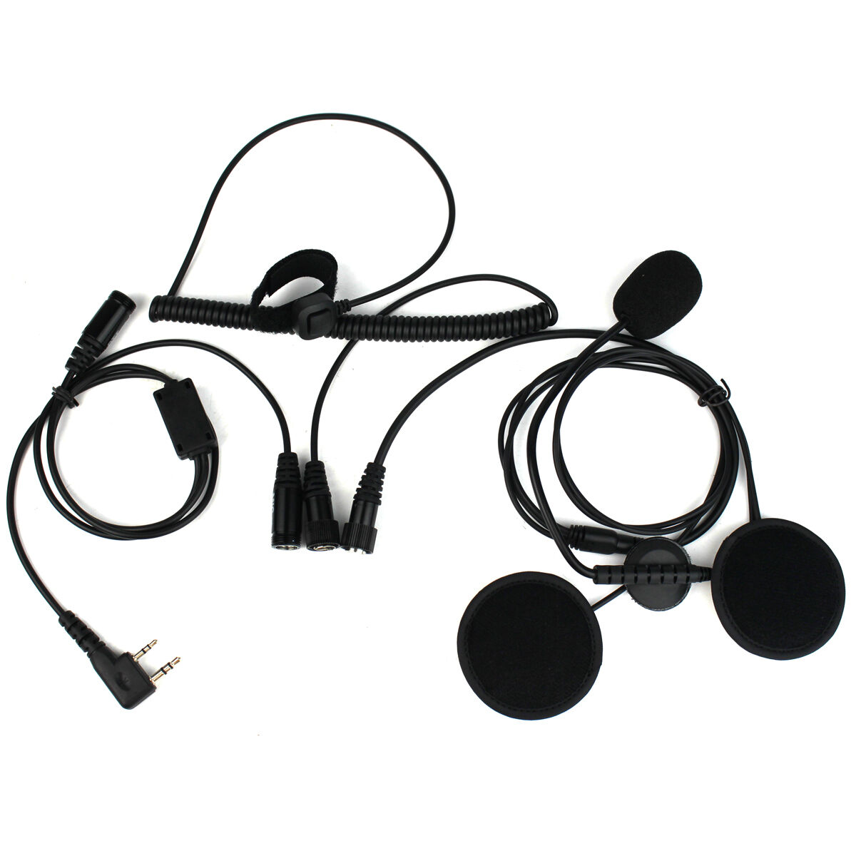 Retevis EHK008 Motorcycle Helmet Headset Earpiece for Kenwood 2-Pin Radio