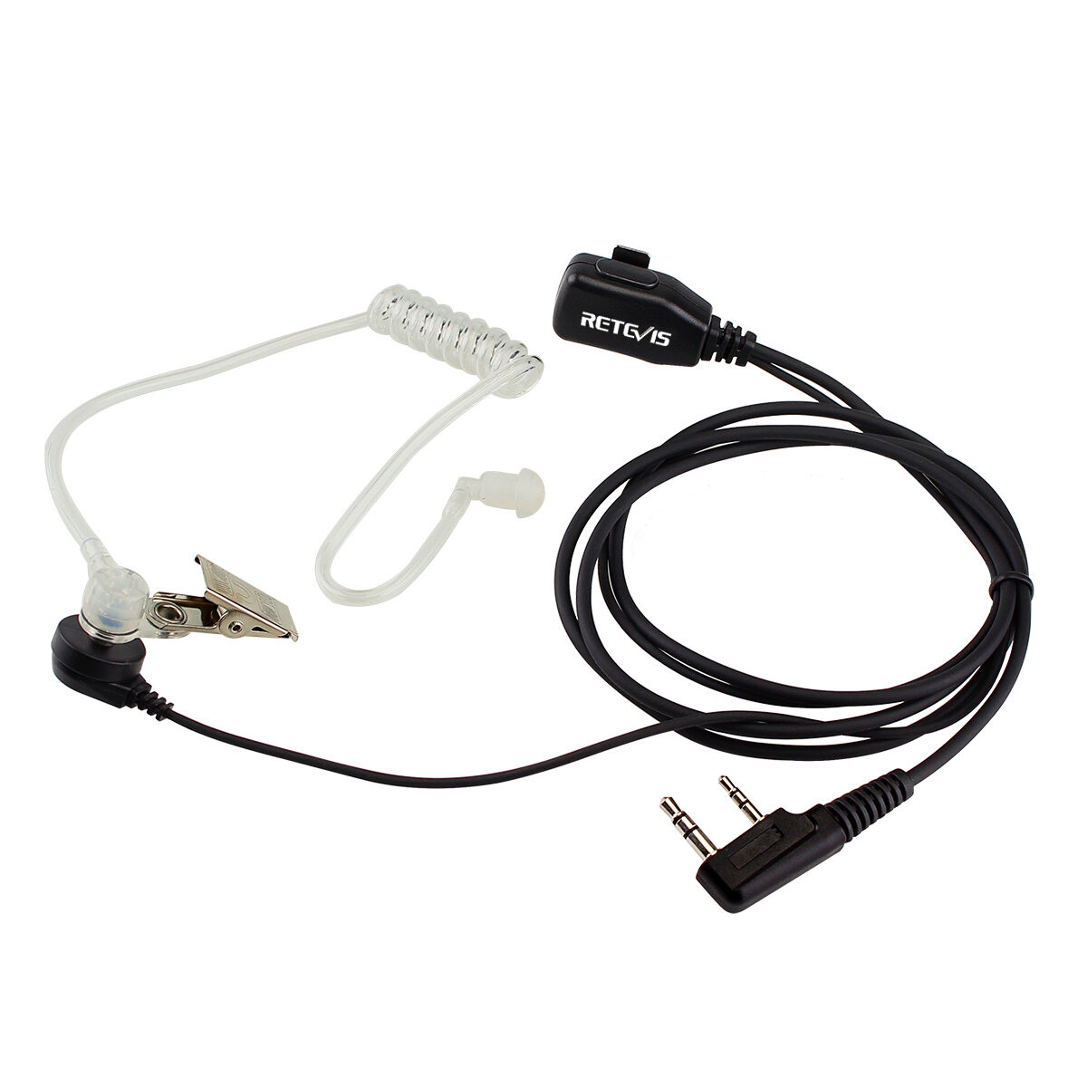 Surveillance Acoustic Tube Earpiece 1-Wire for Kenwood 2-Pin Radios