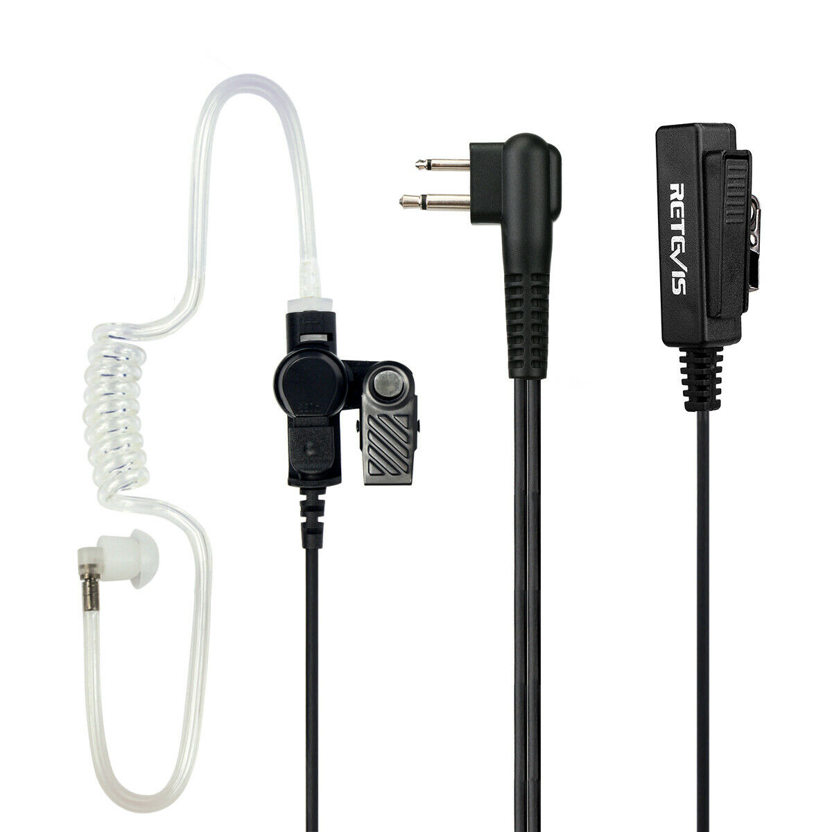 Big PTT 2-Wire Motorola 2-Pin Covert Acoustic Tube Earpiece for SP10