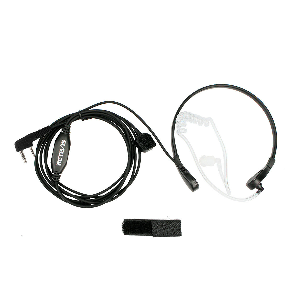 Throat Mic Acoustic Tube Earpiece 2-Wire Finger PTT for Kenwood BAOFENG