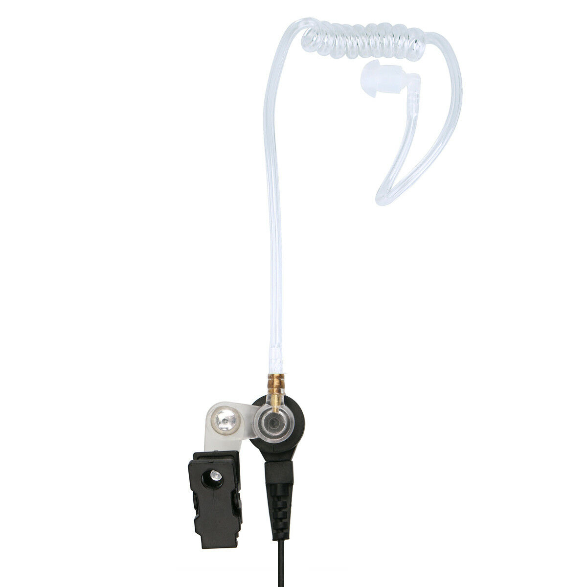 Big PTT 1-Wire Covert Acoustic Tube Earpiece for Kenwood 2-Pin Radios