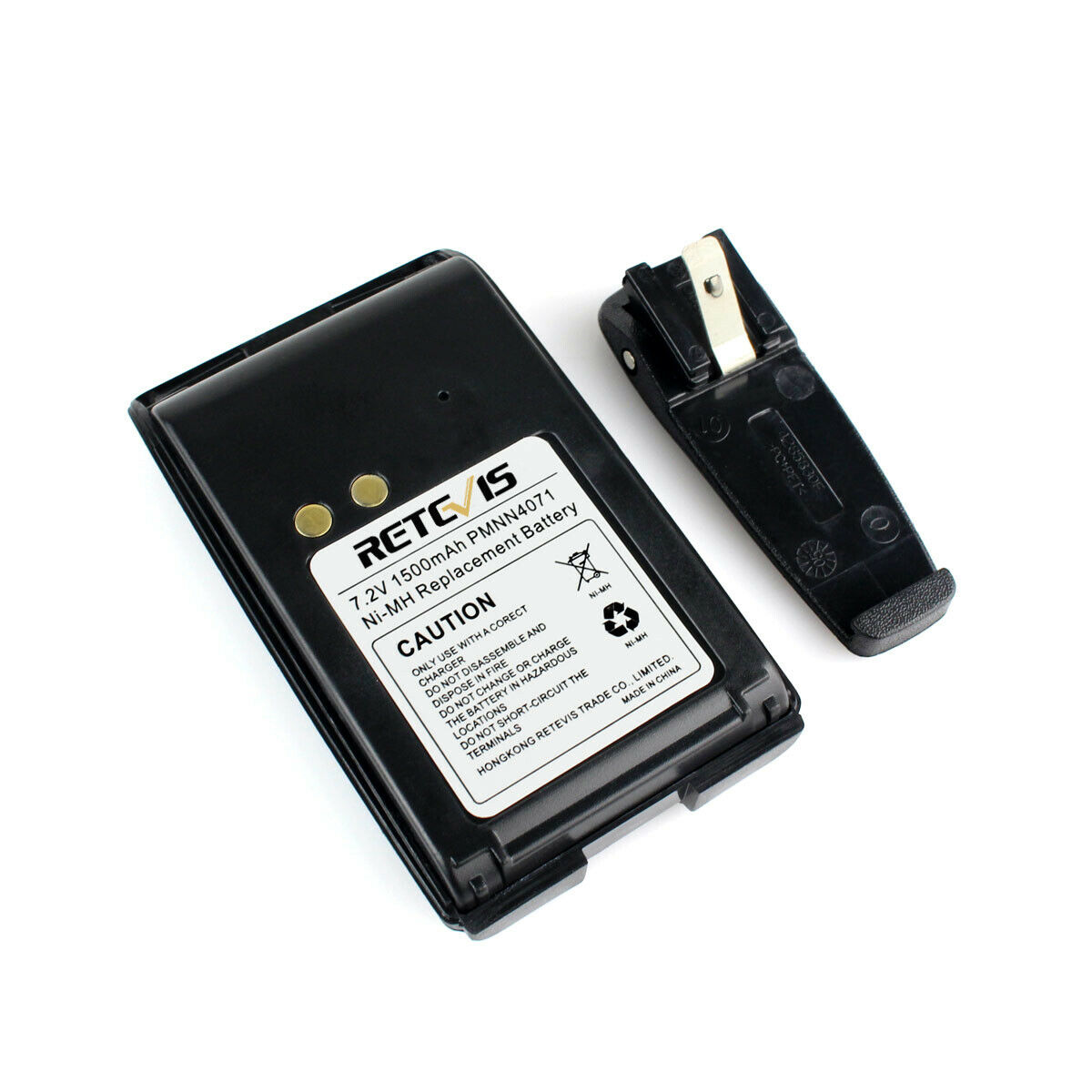 Rechargeable Ni-MH Battery 1500mAh with Belt Clip for Motorola Mag One BPR40 A8 Radio