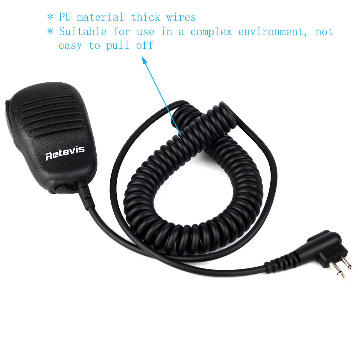 Mini Remote Speaker Mic 2-Pin PTT for Motorola HYT 2-Way Radios