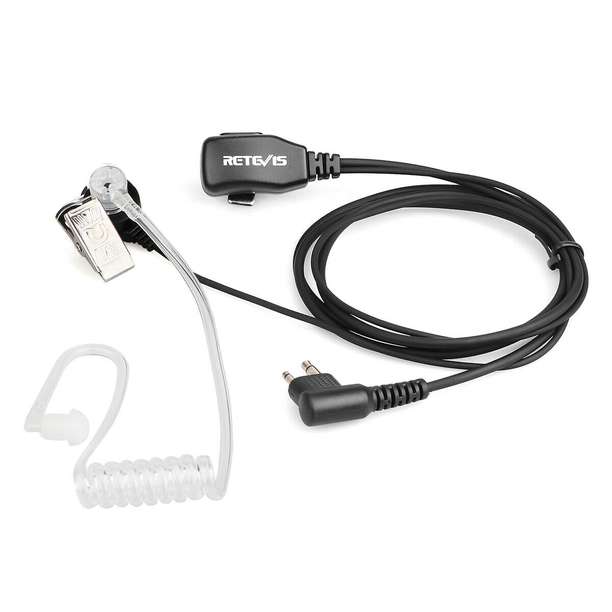 Surveillance Kit 1-Wire In-Ear Motorola 2-Pin Earpiece for Two-Way Radios