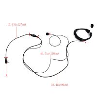 Retractable Throat Mic 2-Wire Covert Acoustic Tube Earpiece for Kenwood 2-Pin Radios