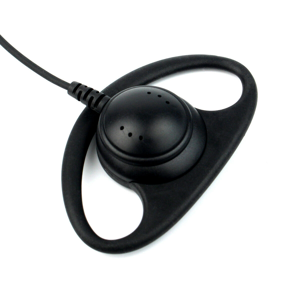D-Shaped Earpiece 1-Wire PTT Mic Soft Ear Hook for Kenwood 2Pin Radios