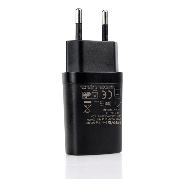 Black Universal 5V 1A USB AC Power Adapter EU