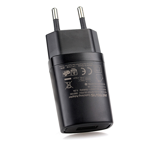 Black Universal 5V 1A USB AC Power Adapter EU