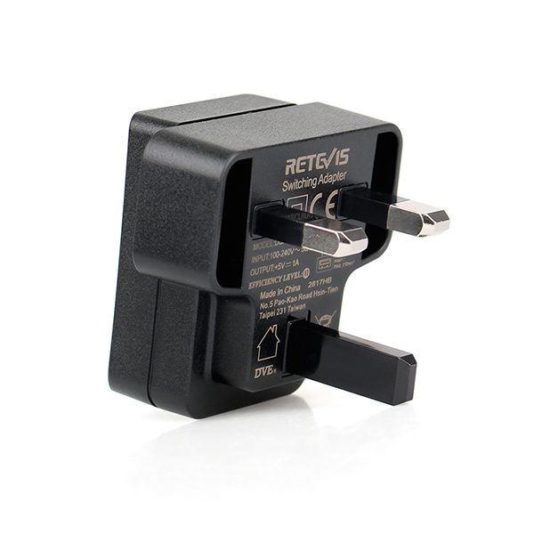 Black Universal 5V 1A USB AC Power Adapter UK