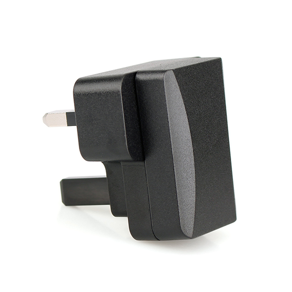 Black Universal 5V 1A USB AC Power Adapter UK