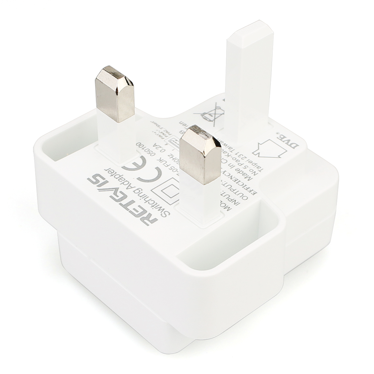 White Universal 5V 1A USB AC Power Adapter UK