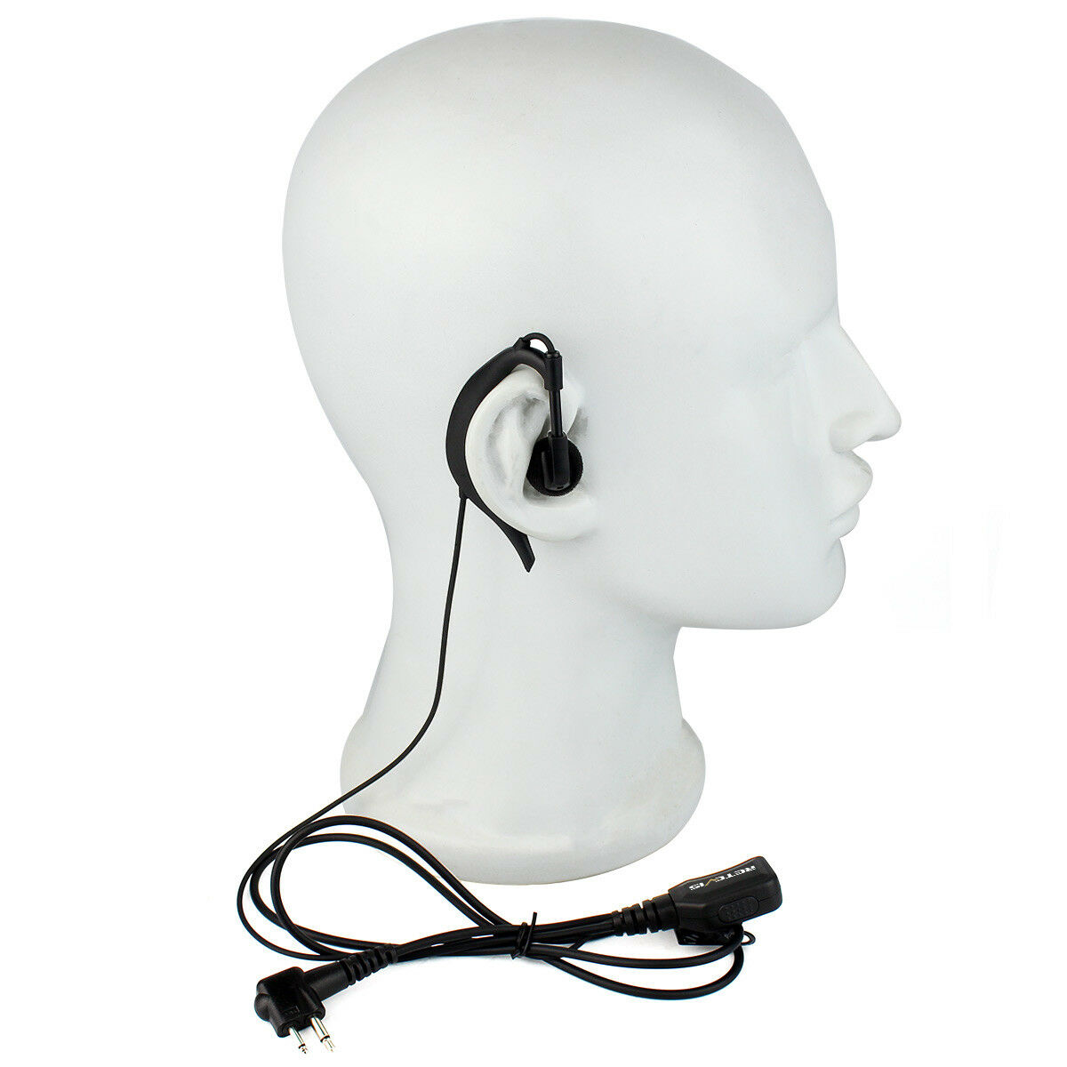 G-Shaped Adjustable Volume 1-Wire PTT Earpiece Motorola 2-Pin