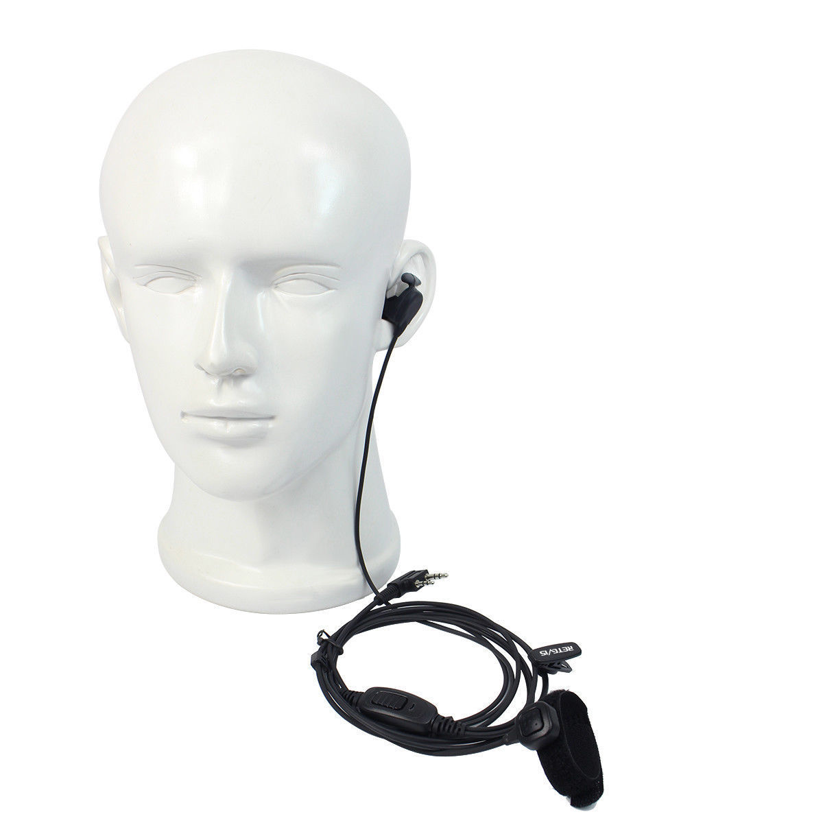 Ear Bone Vibration Earpiece 2-Wire Dual PTT Kenwood 2Pin