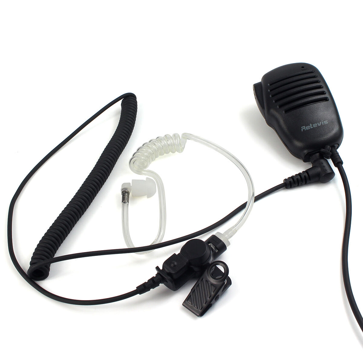 1Pin 3.5mm Listen-Only Covert Acoustic Tube Earphone for Speaker Mic
