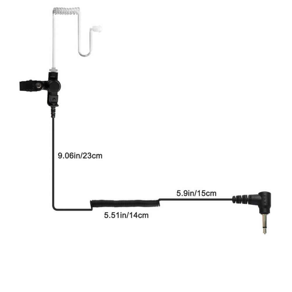 1Pin 3.5mm Listen-Only Earpiece for Speaker Mic