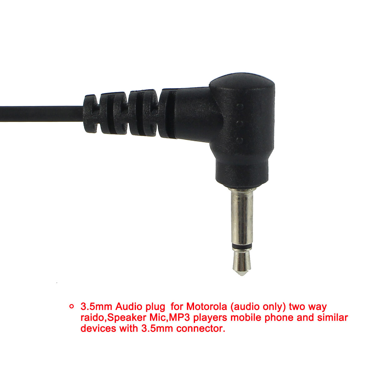 1Pin 3.5mm Listen-Only Covert Acoustic Tube Earpiece for Speaker Mic