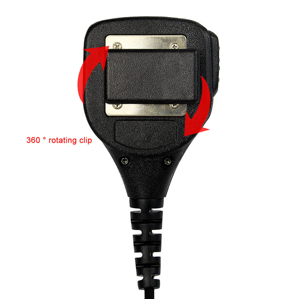 2-Pin Handheld Speaker Mic with 3.5mm Audio Jack for Kenwood Baofeng Radio