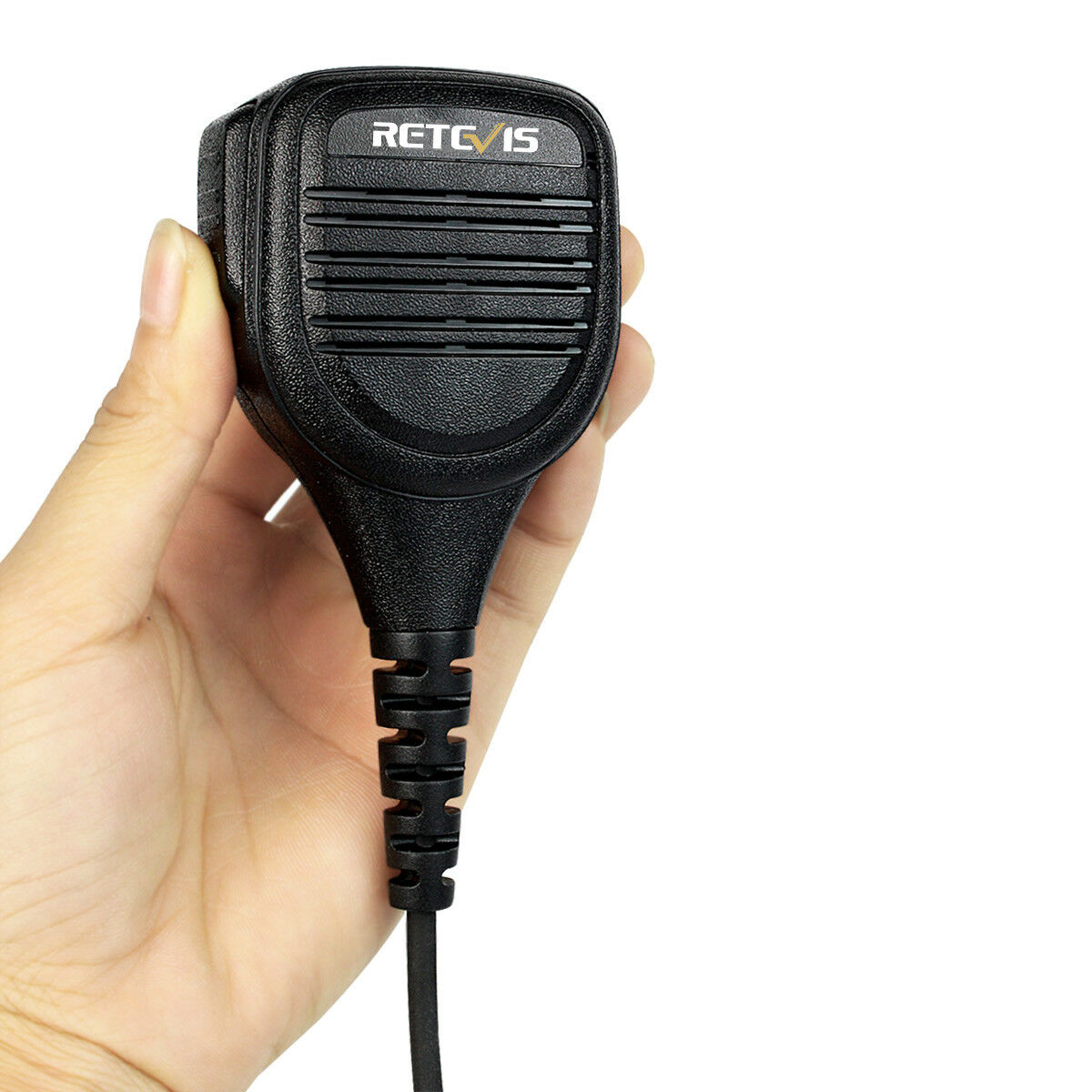 2-Pin Remote Speaker Mic with 3.5mm Audio Jack for Kenwood Radios