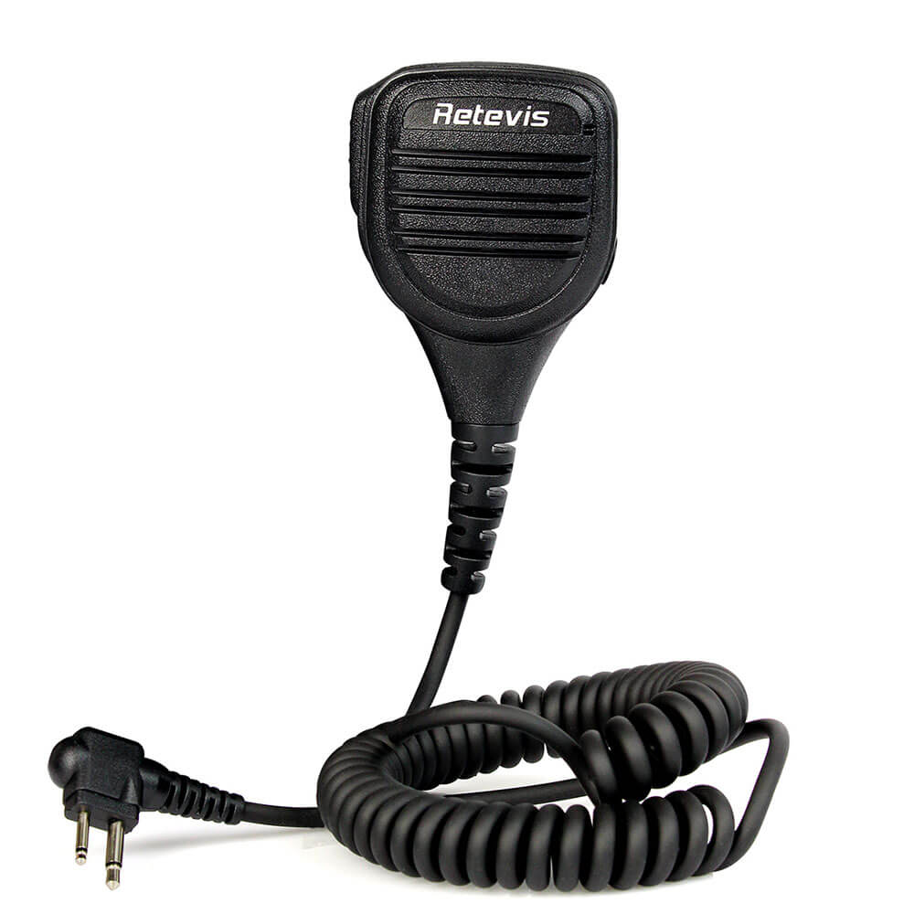 Remote Speaker Mic with 3.5mm Audio Jack for Motorola 2-Pin Radios