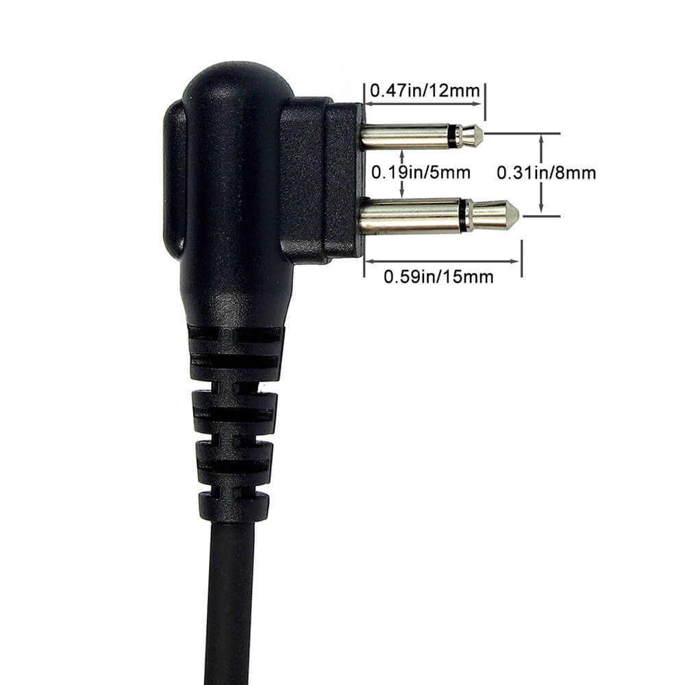 Remote Speaker Mic with 3.5mm Audio Jack for Motorola 2-Pin Radios