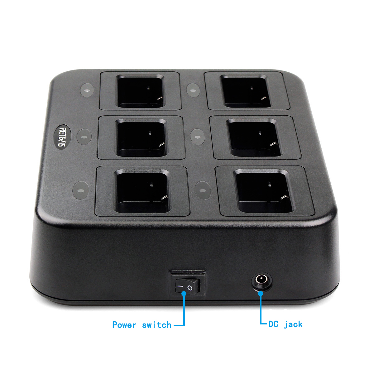 Retevis RTC21 Six-Bank Multi-Unit Battery Charger for RT21 RT24