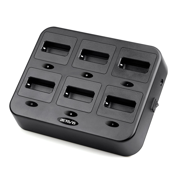 RTC22 6-Slot Multi-Unit Charger for Retevis RT22 RB19 RB619