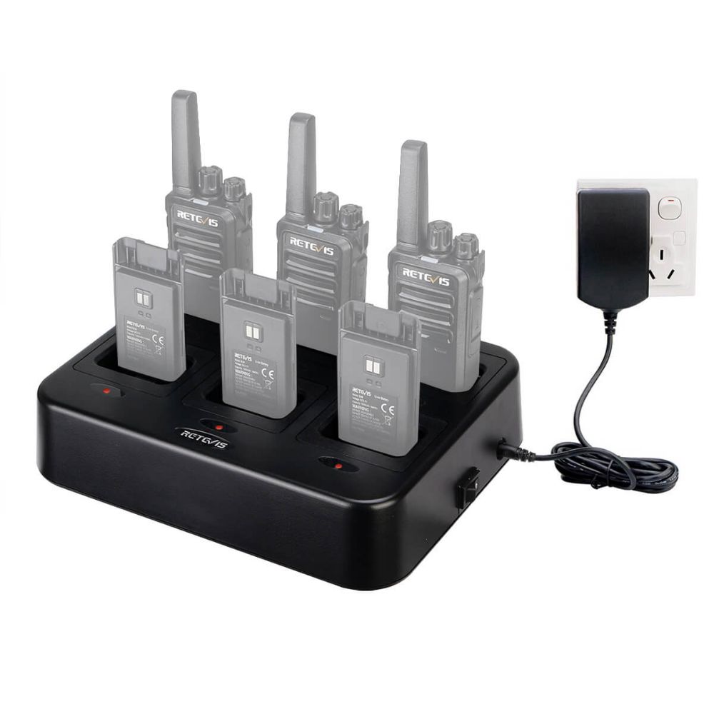 RTC68 Six-Bank Multi-Unit Charger for Retevis RT68/RT668