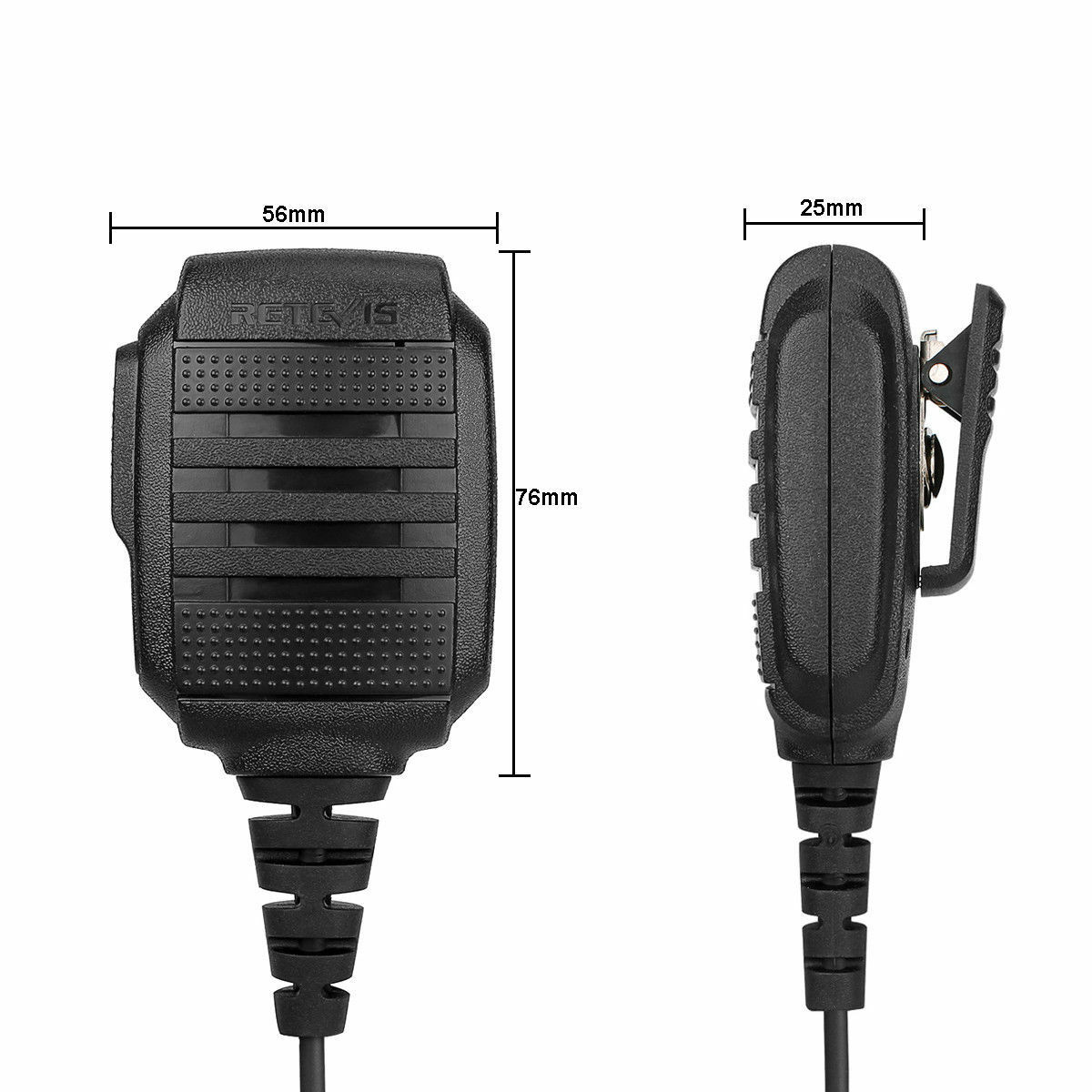 2-Pin IP54 Waterproof Remote Speaker Mic for Kenwood Radio