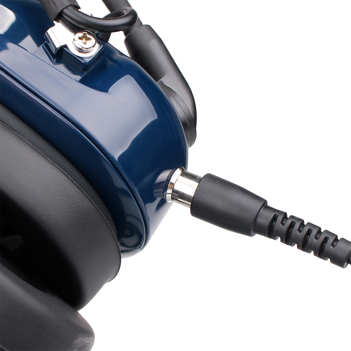 Royal Blue Noise-Canceling Heavy Duty Headset 2-Wire Detachable