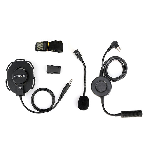 Tactical Headband Headset Single Earmuff Boom Mic Motorola 2Pin