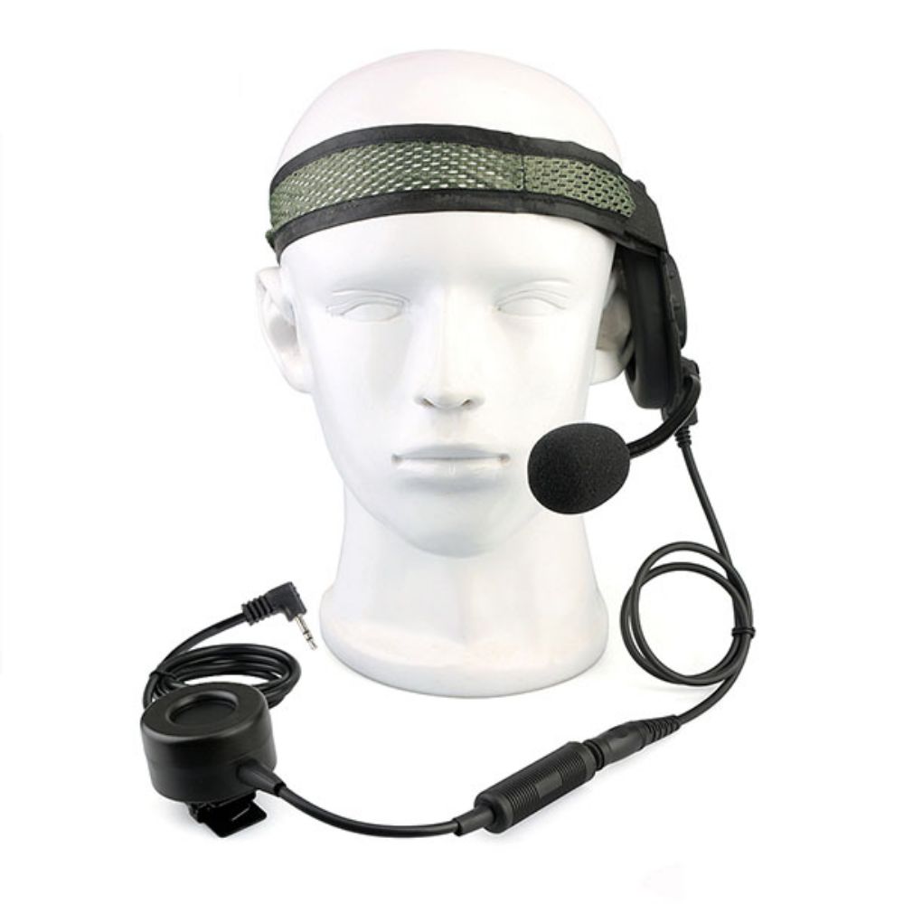 2.5mm Tactical Headband Headset Single Earmuff for Motorola Talkabout