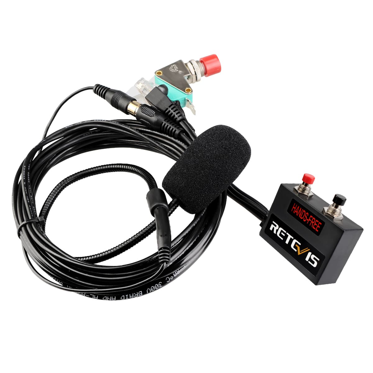 6-Core Hand-Free Microphone Finger PTT for RT9000D