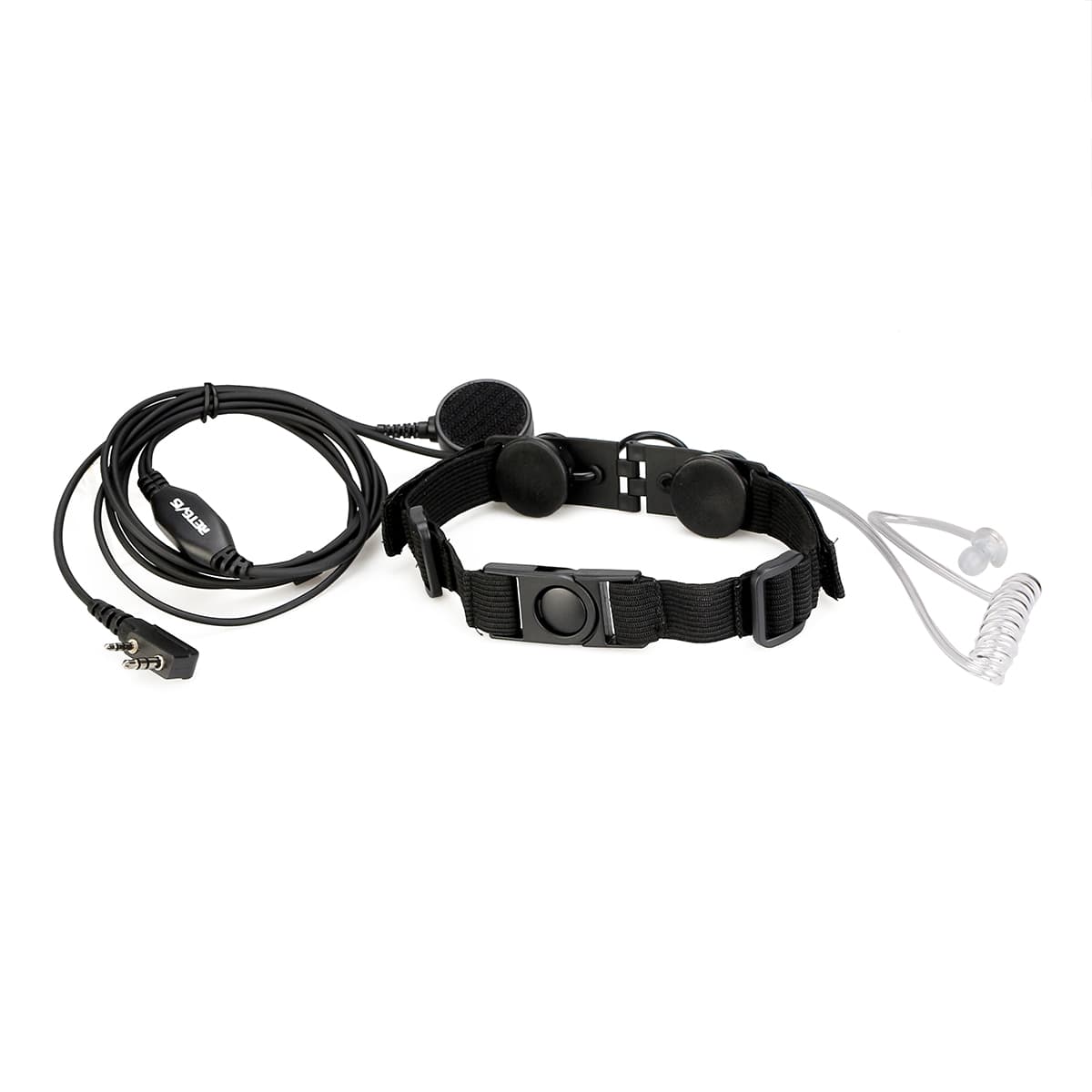 High-End CS Elastic Neckband Throat Mic Big Finger PTT