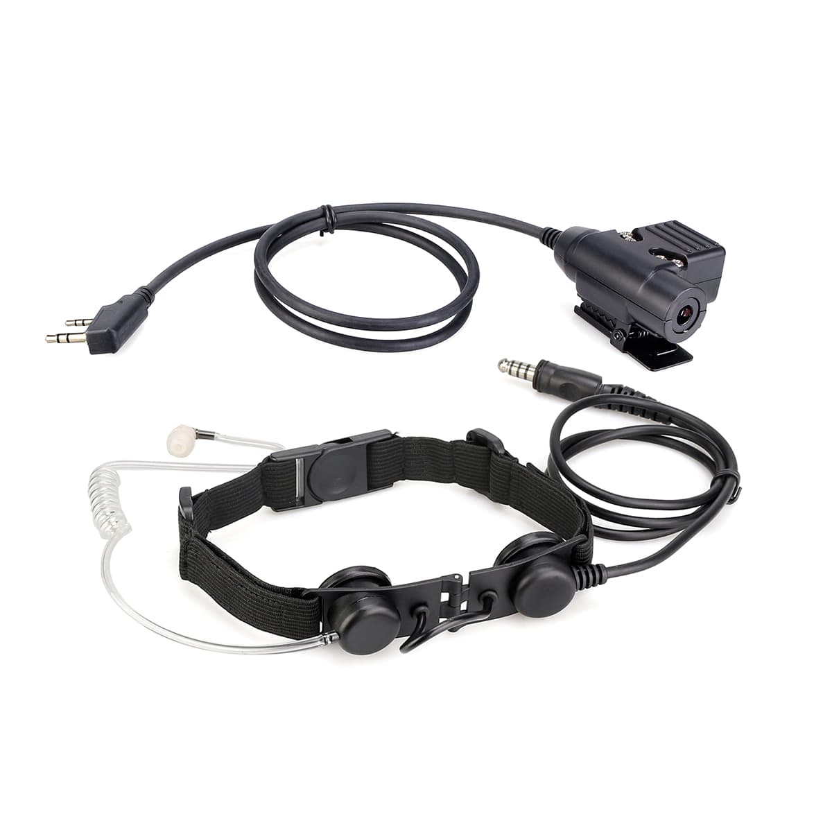 Kenwood 2Pin Tactical Throat Microphone for Shooting