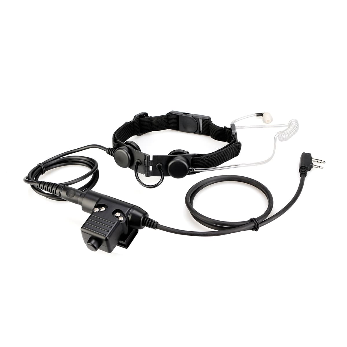 Kenwood 2Pin Tactical Throat Microphone for Shooting