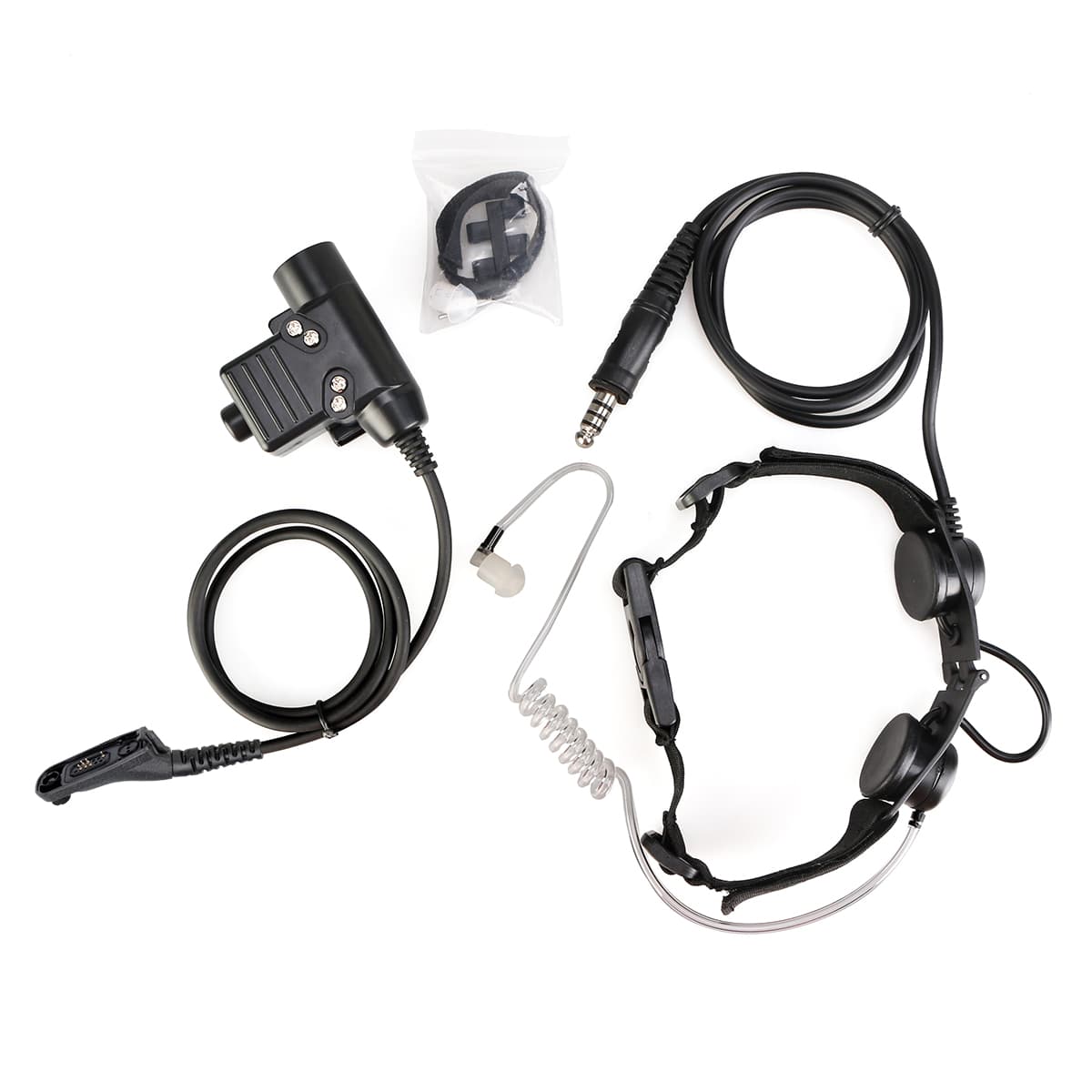 Motorola XiR P8268 Tactical Adjustable Band Throat Mic U94 PTT