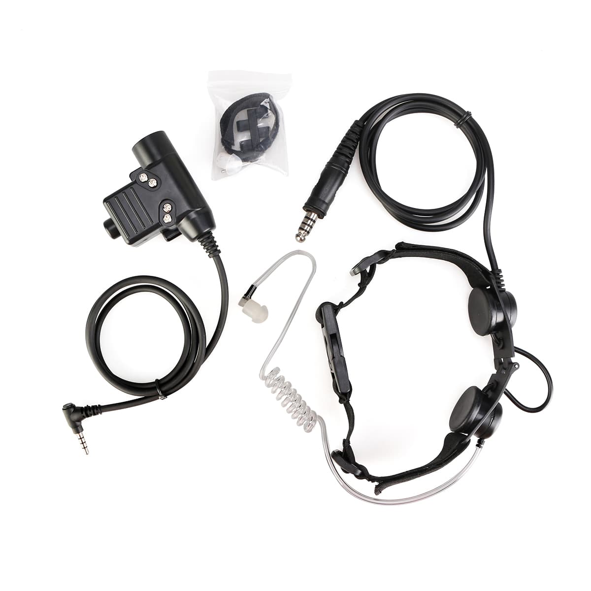 Vertex VX-10 Tactical Adjustable Band Throat Mic U94 PTT