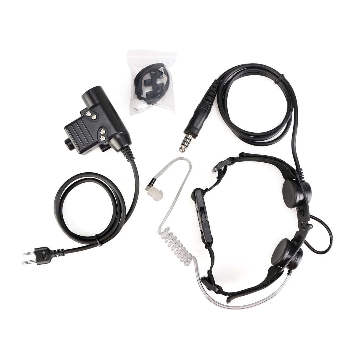 ICOM IC-F3 Tactical Adjustable Band Throat Mic U94 PTT