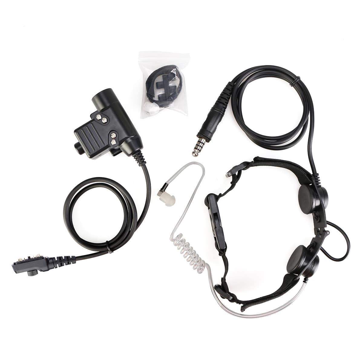 Hytera PD780 Tactical Adjustable Band Throat Mic U94 PTT