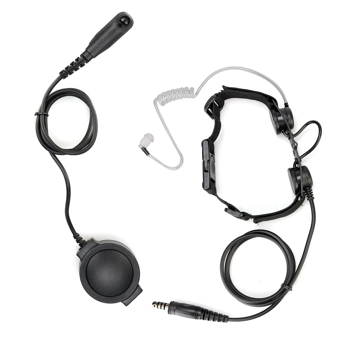 Motorola XiR P8268 Tactical Adjustable Band Throat Mic Round PTT