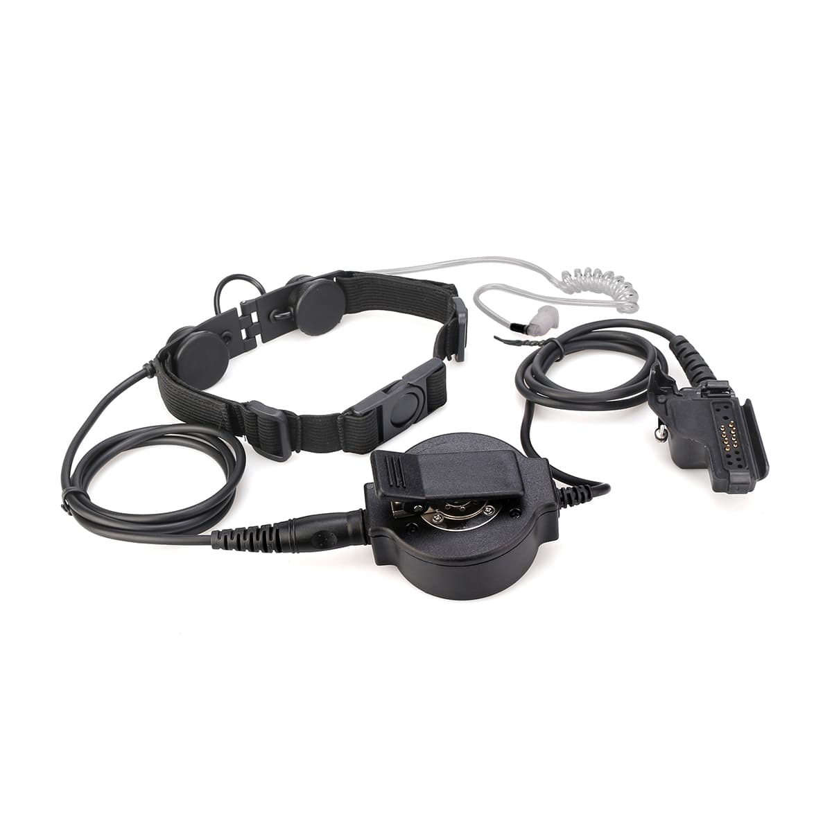 CS Game Elastic Neckband Throat Mic Replaceable PTT