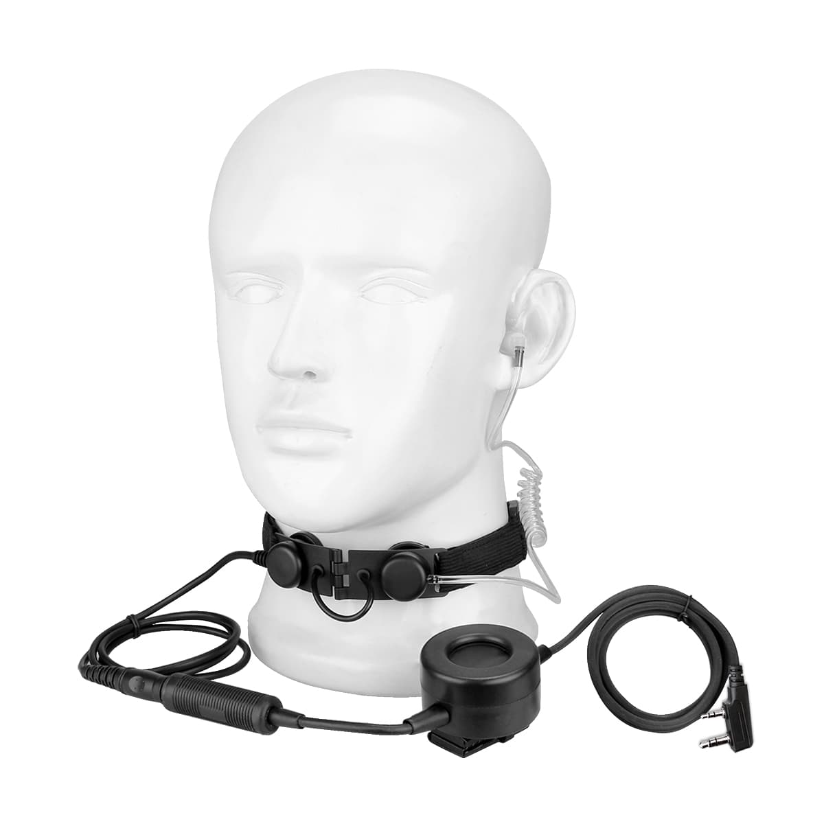 Tactical Elastic Neckband Throat Mic TCI PTT for Kenwood Radio