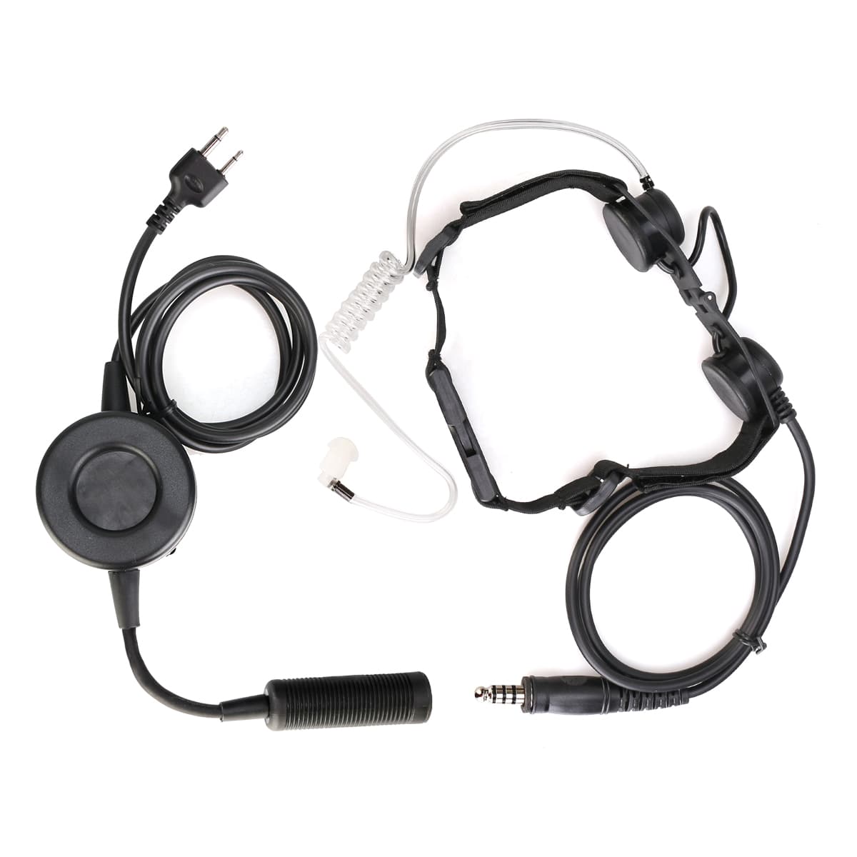 2Pin Tactical Elastic Neckband Throat Mic TCI PTT for ICOM Radio