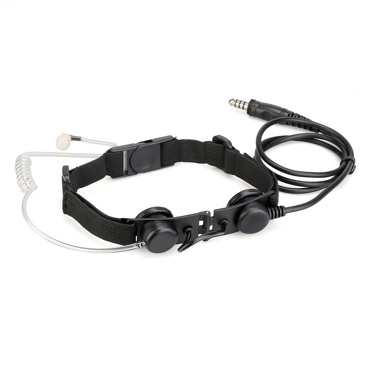 Tactical Throat Microphone IP54 PTT for Midland 2Pin Radio