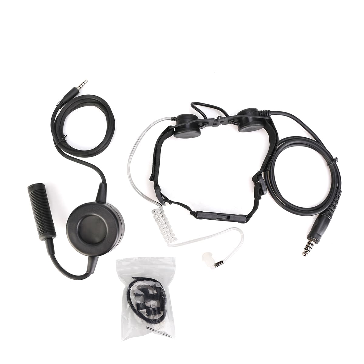 3.5mm Tactical Throat Microphone IP54 PTT for Cellphone