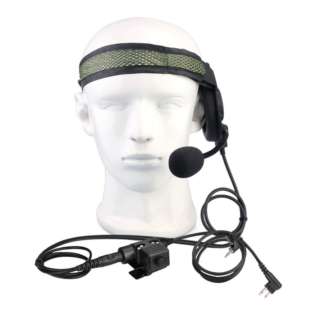 2Pin Tactical Single Earmuff Headset U94 PTT for Motorola Radio