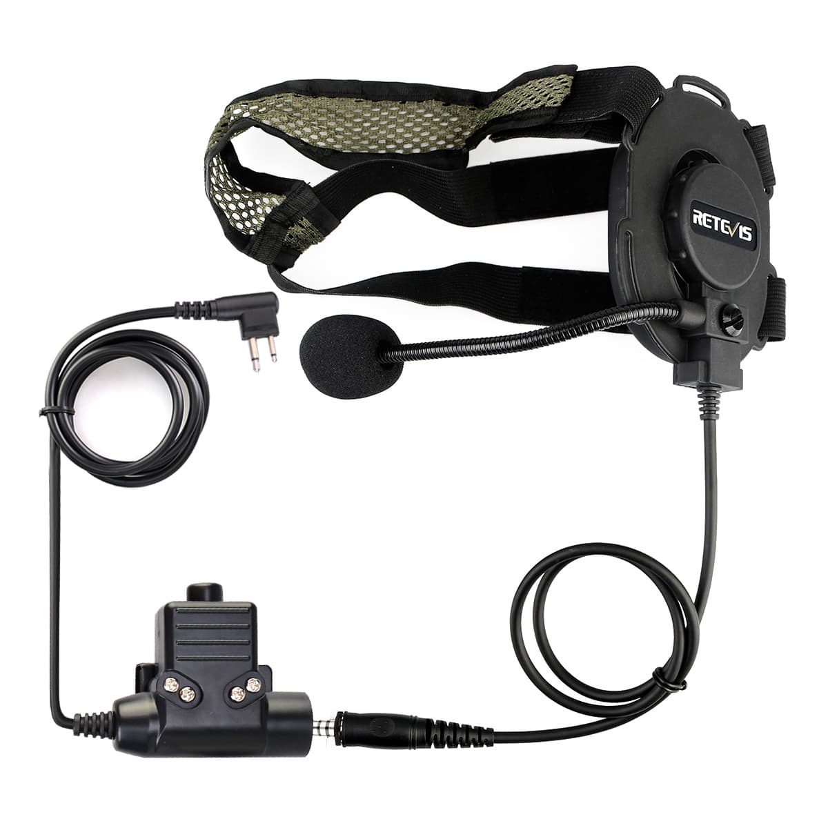 Single Speaker Headset for Portable Radio