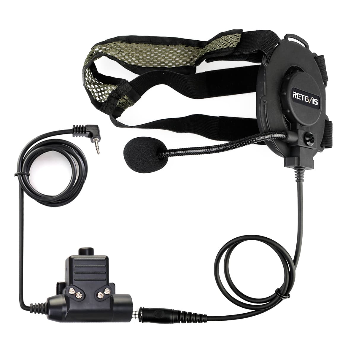 Single Speaker Headset for Portable Radio