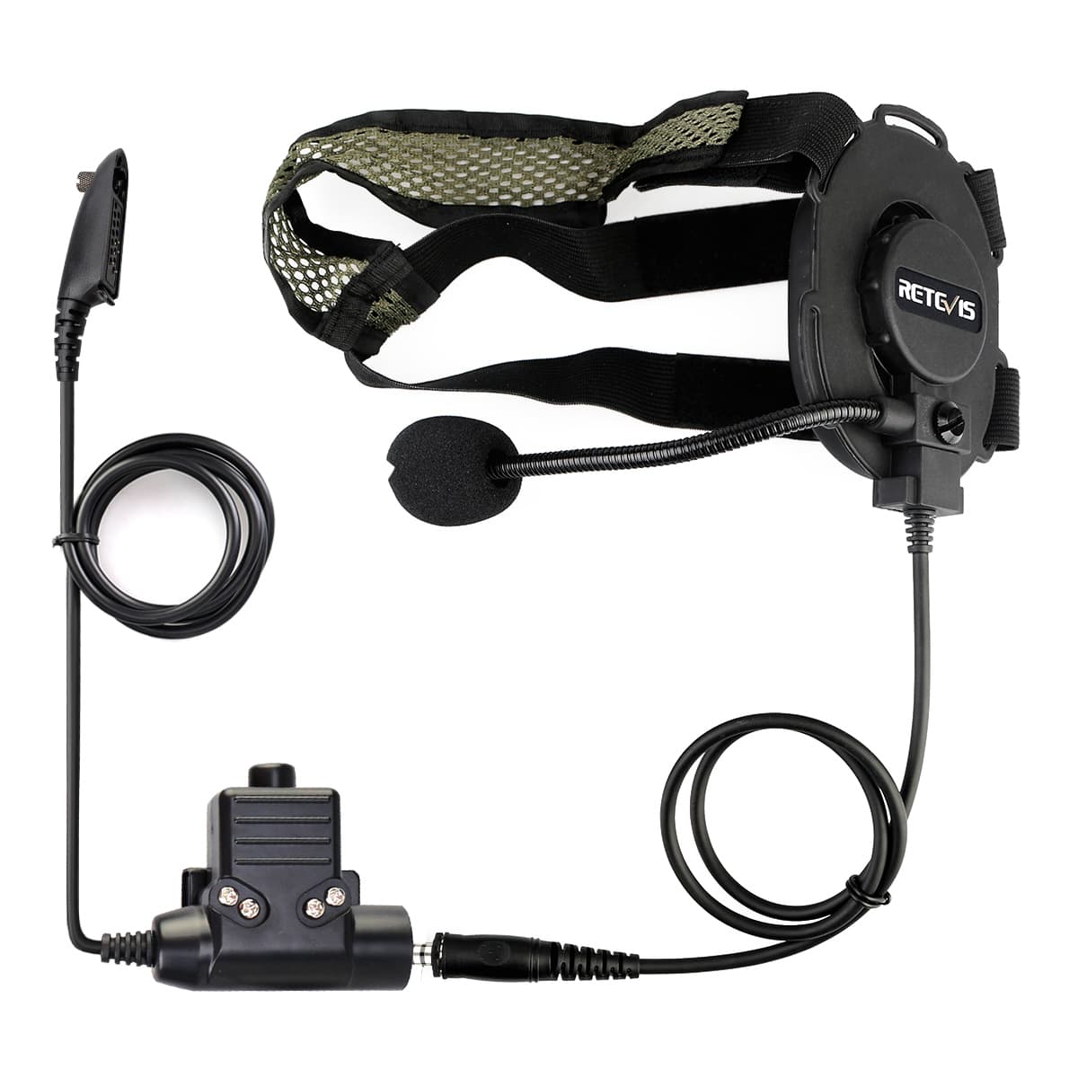 Single Speaker Headset for Portable Radio