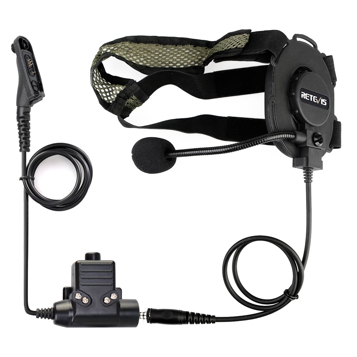 Single Speaker Headset for Portable Radio